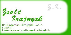 zsolt krajnyak business card